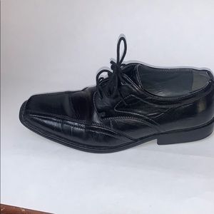 Felipe Stefann  youths black Italian shoes size 4